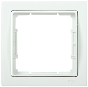 IEK РУ-1-ББ Рамка 1 мест. квадратная BOLERO Q1 (белый) (20/400) 