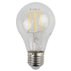 ЭРА F-LED А60-5w-840-E27 светодиодная лампа шар проз. х/бел, 480 lm (1/25/50)
