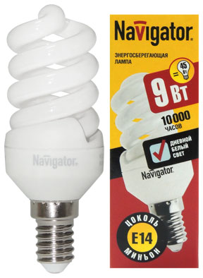 Navigator NCL-SF10-09-860-E14 лампа энергосбер витая 1/12/108