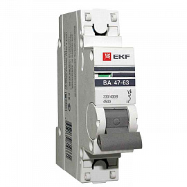 Автоматический выключатель ВА 47-63, 1P 25А (C) 4,5kA EKF PROxima