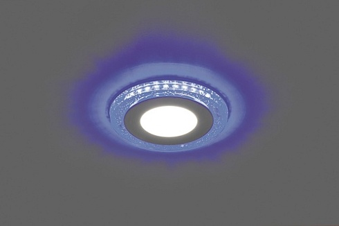 Feron AL2330 6W 480Lm 4000K светильник встраиваемый, белый и синий D102*28,5mm 1/60