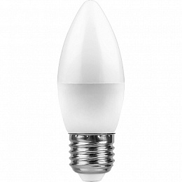 Feron LB-72 E27 5W 2700K 410Lm 230V лампа светодиодная свеча 100*37мм 1/10/100