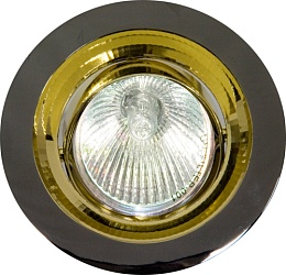 Feron DL2009 MR-16 литье черный, золото светильник встраив. 1/10/100  